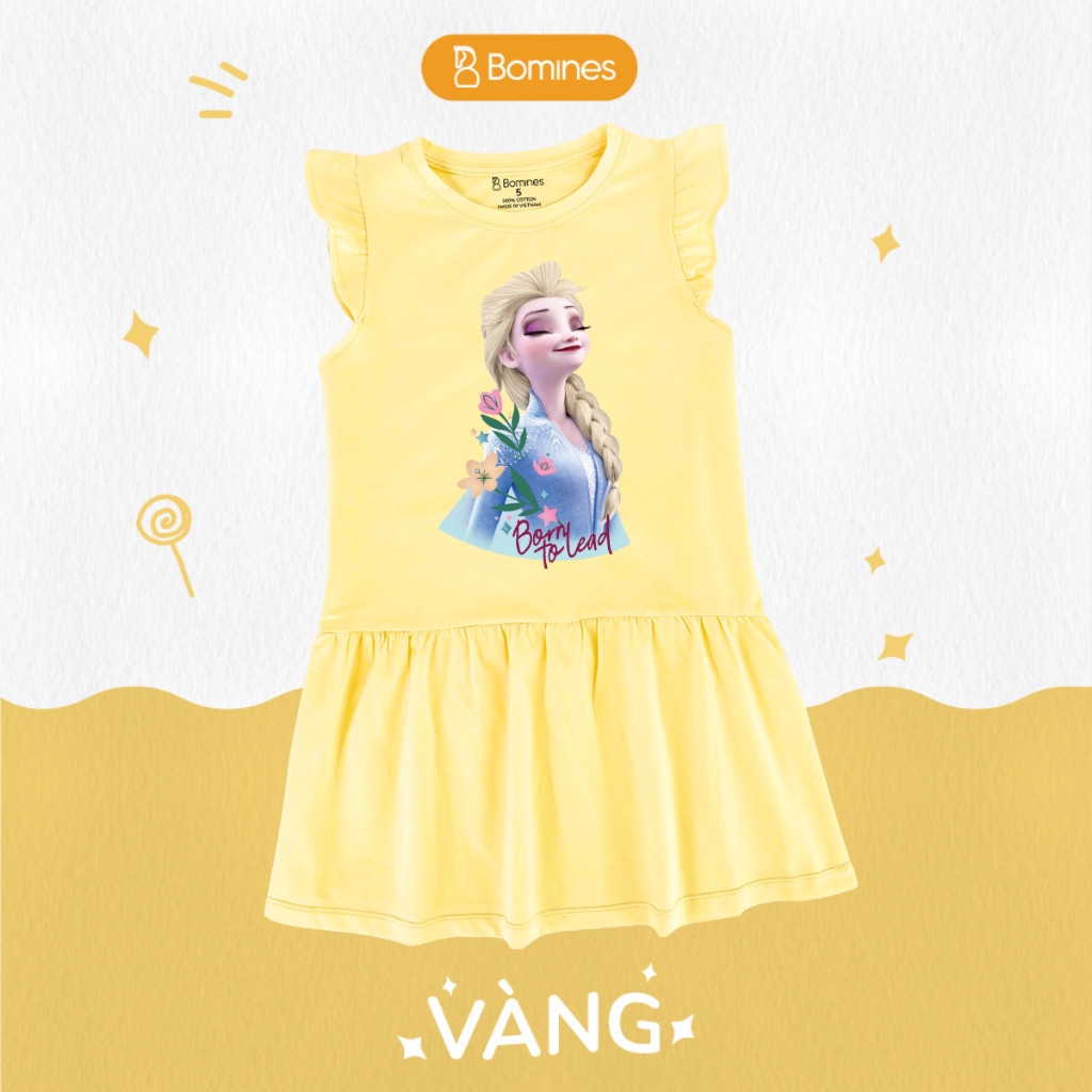 Váy bé gái tay cánh tiên công chúa Elsa