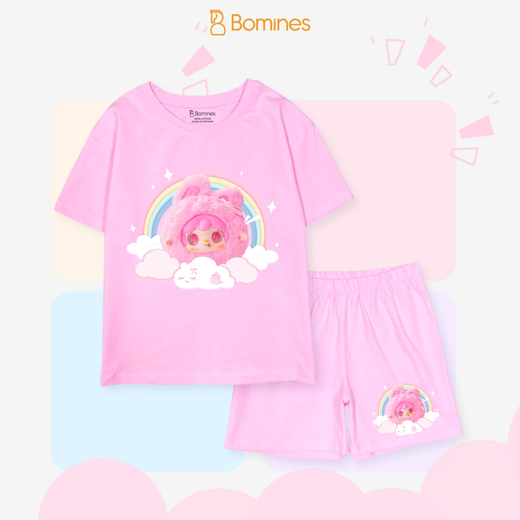 Đồ bộ ngắn bé gái BabyThree Bomines