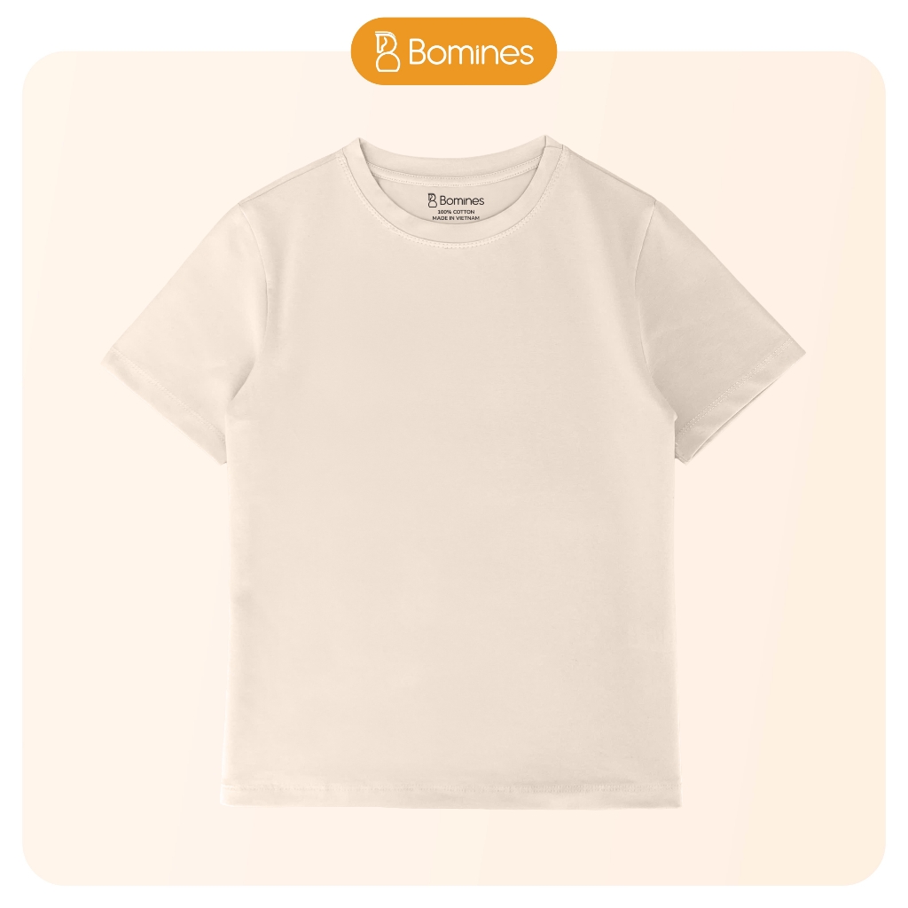 Áo thun cotton Unisex, áo tay ngắn bé trai bé gái thun mịn mát