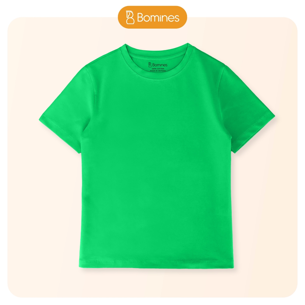 Áo thun cotton Unisex, áo tay ngắn bé trai bé gái thun mịn mát