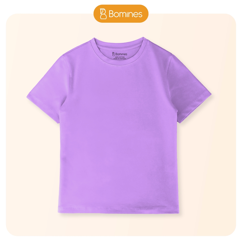 Áo thun cotton Unisex, áo tay ngắn bé trai bé gái thun mịn mát