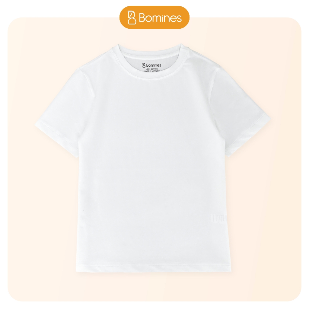 Áo thun cotton Unisex, áo tay ngắn bé trai bé gái thun mịn mát