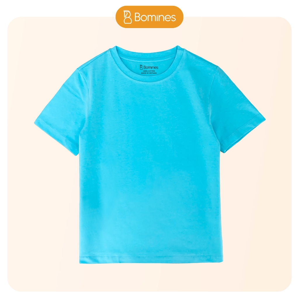 Áo thun cotton Unisex, áo tay ngắn bé trai bé gái thun mịn mát