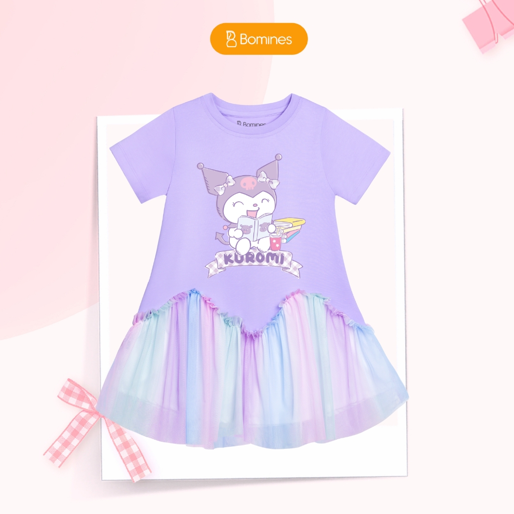 Váy bé gái hoạt hình Hello Kitty Bomines