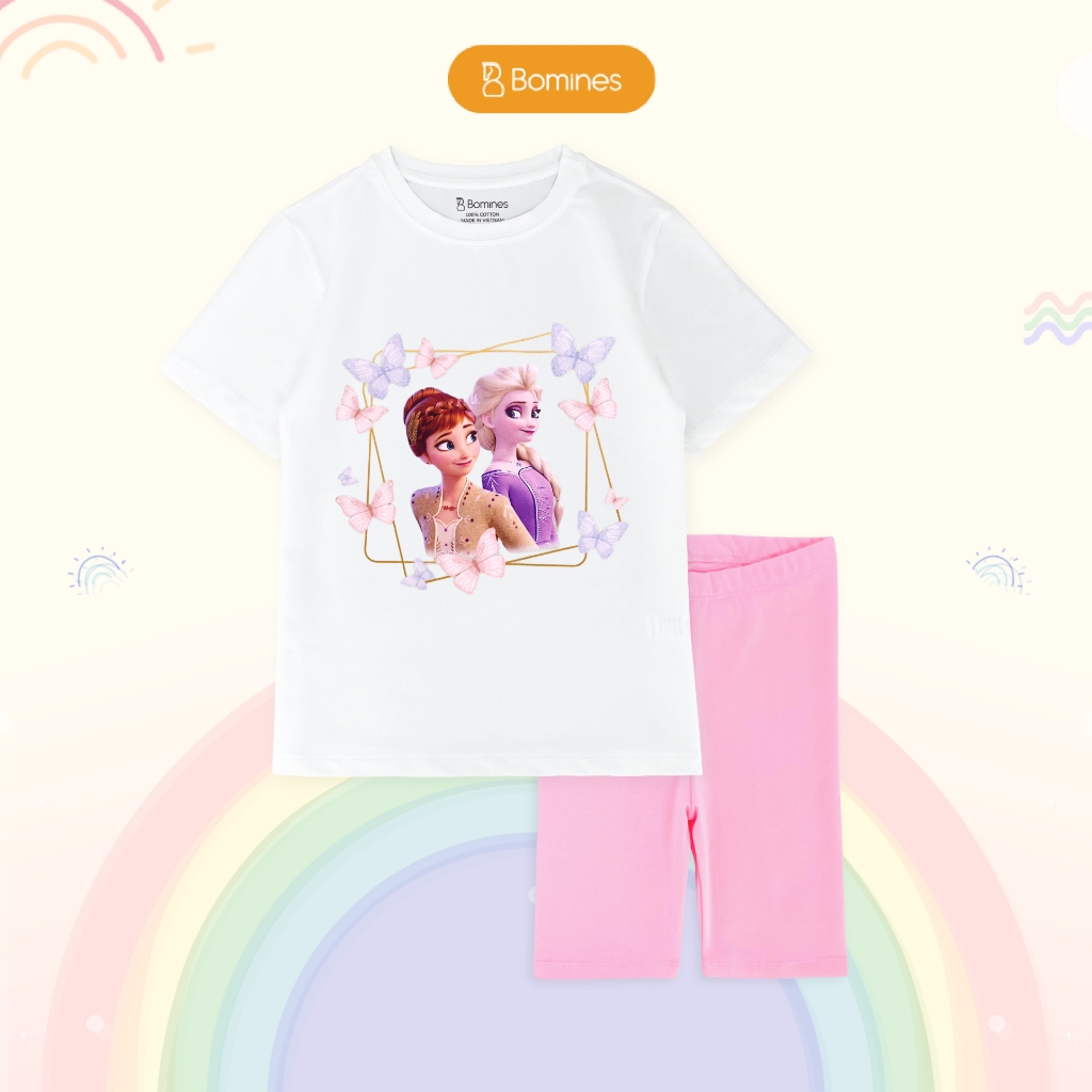 Đồ bộ lửng tay loe bé gái công chúa Elsa