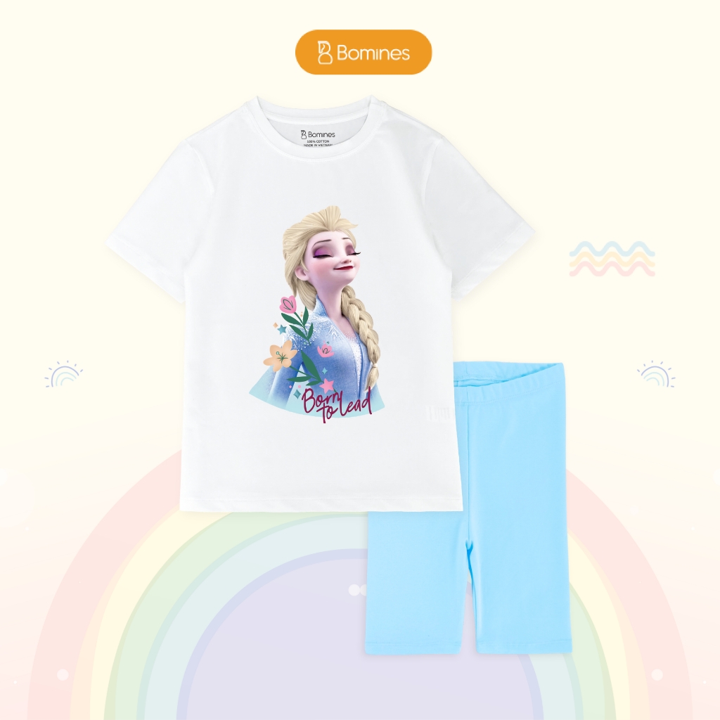 Đồ bộ lửng tay loe bé gái công chúa Elsa