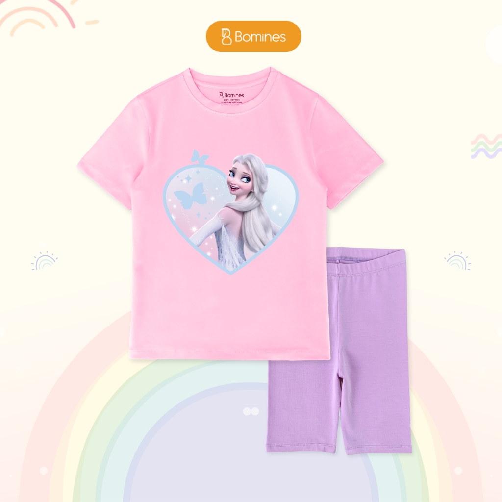 Đồ bộ lửng tay loe bé gái công chúa Elsa