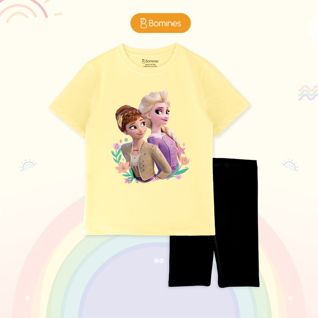 Đồ bộ lửng tay loe bé gái công chúa Elsa