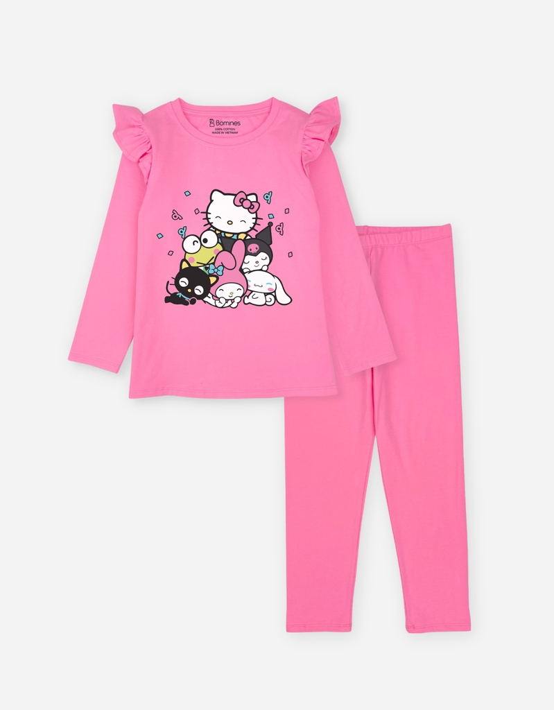 Đồ bộ bé gái mùa thu tay dài Sanrio