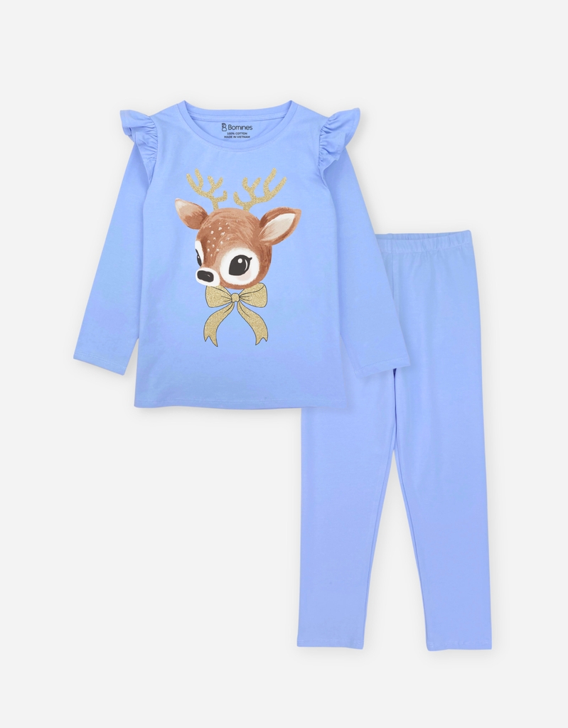 Đồ bộ bé gái tay dài hoạt tiết Tuần Lộc, Unicorn