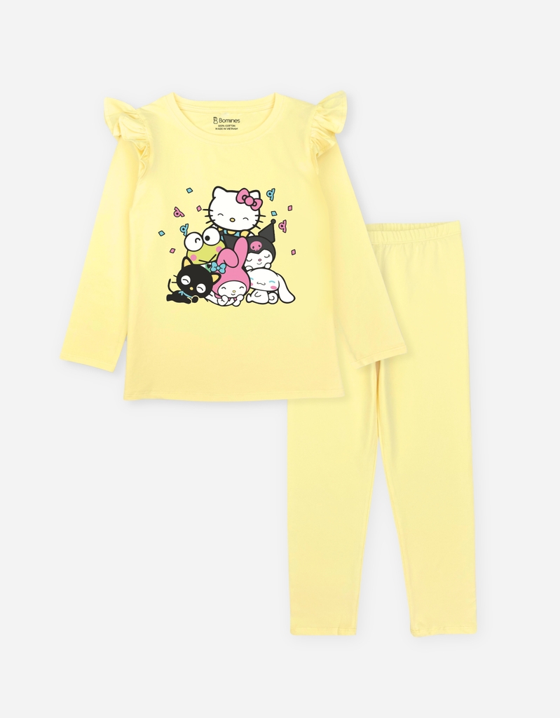 Đồ bộ bé gái mùa thu tay dài Sanrio