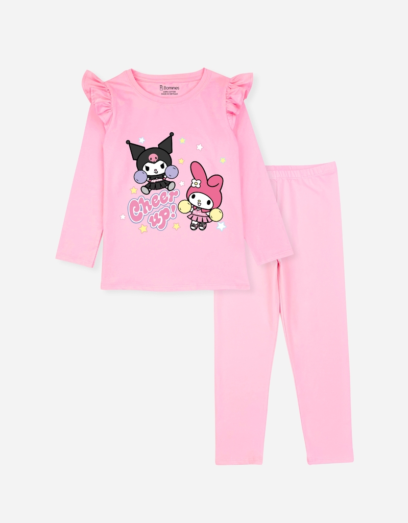 Đồ bộ bé gái tay dài Kuromi & Melody