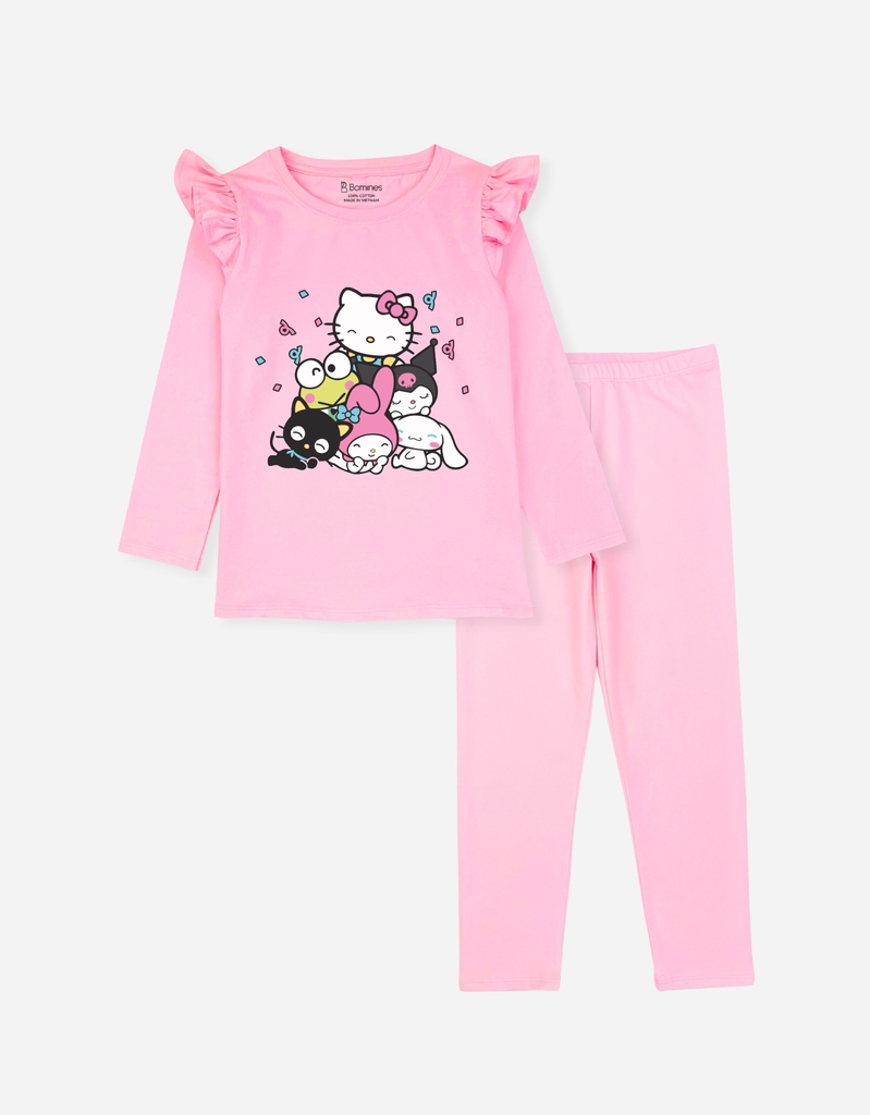 Đồ bộ bé gái mùa thu tay dài Sanrio
