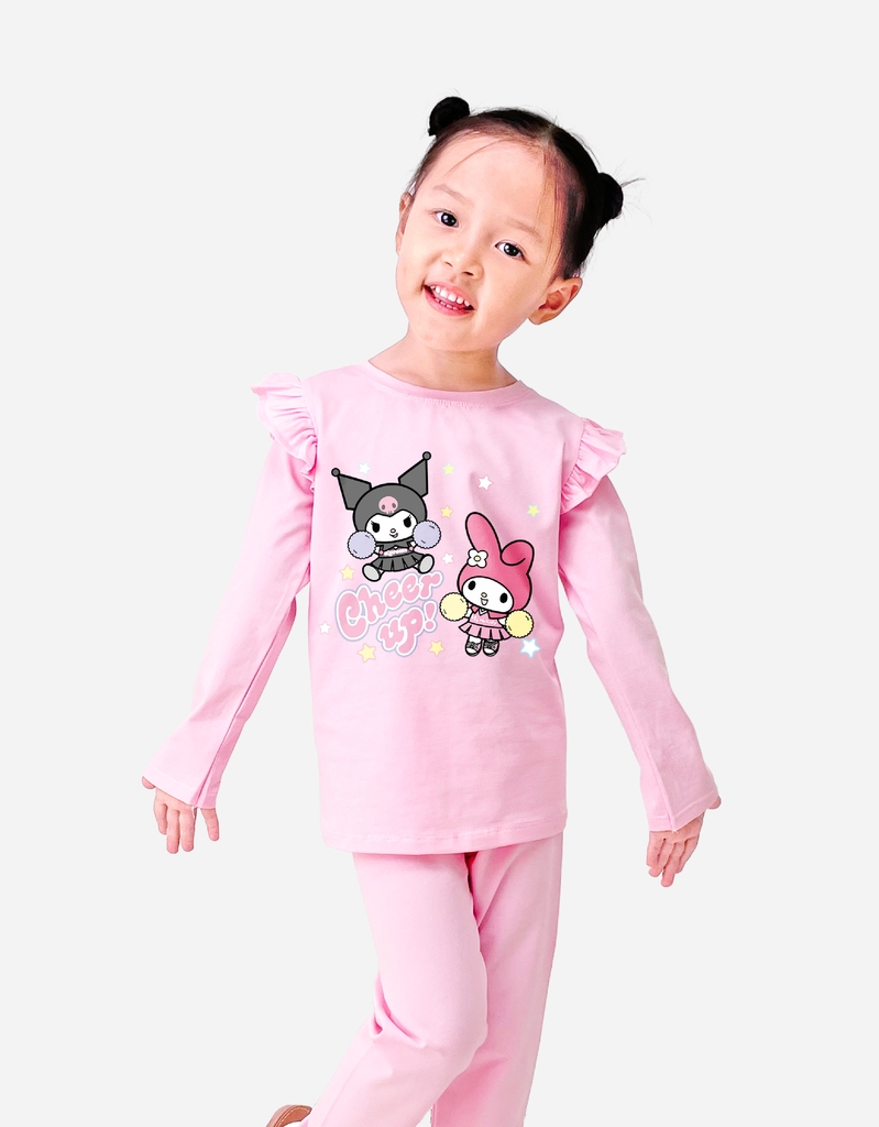 Đồ bộ bé gái tay dài Kuromi & Melody