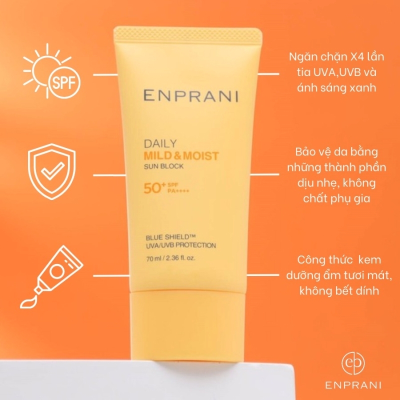 Kem Chống Nắng Hàng Ngày Enprani SPF50+ PA++++