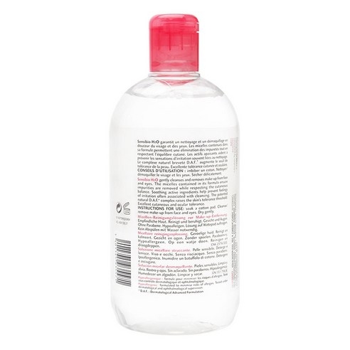 Bioderma Sensibio H2O và bông tẩy trang