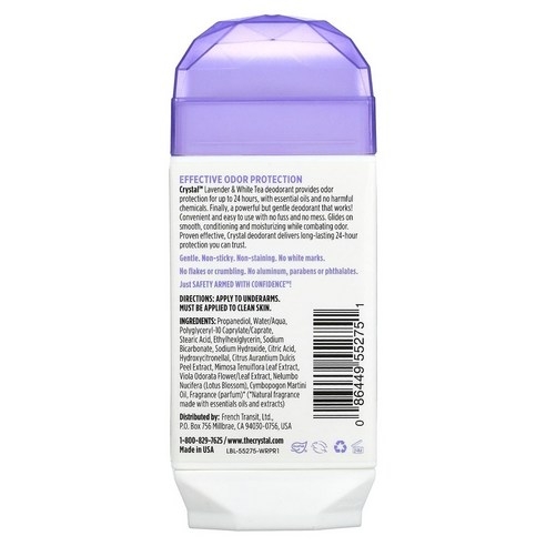 Khử mùi thiên nhiên Crystal Lavender & Trà trắng