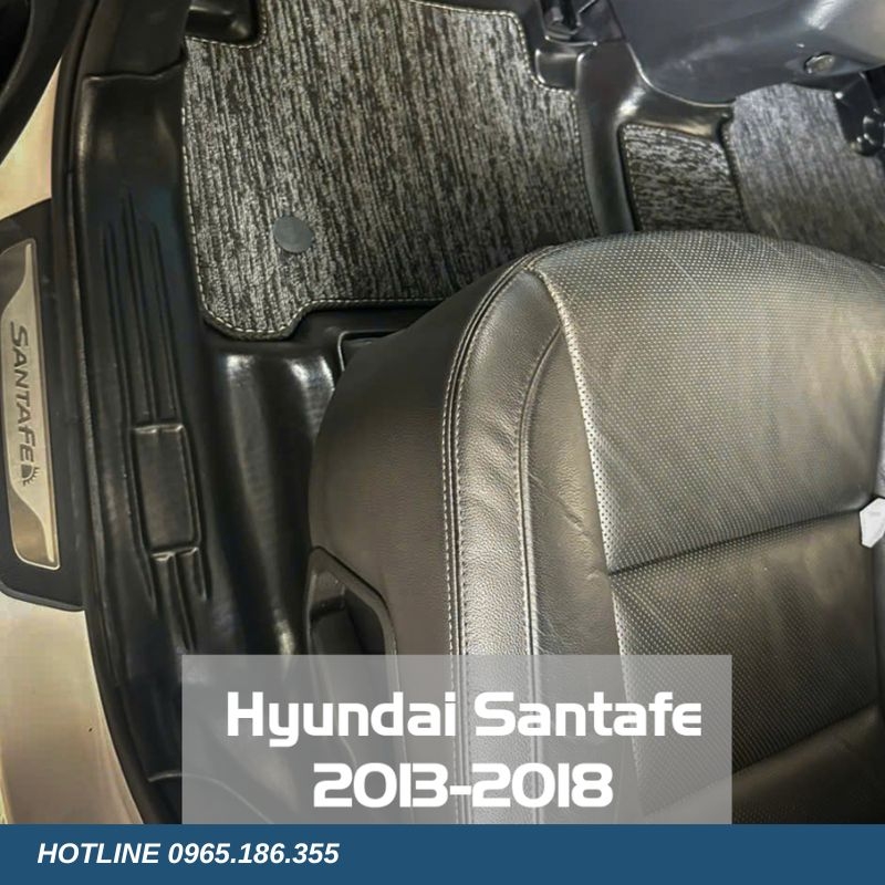 Thảm lót sàn TPE 5D Hyundai Santafe (2013 - 2018)