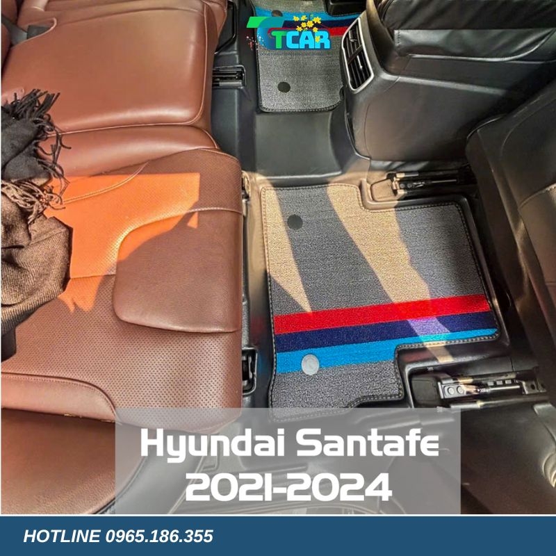 Thảm lót sàn TPE 5D Hyundai Santafe (2021 - 2024)
