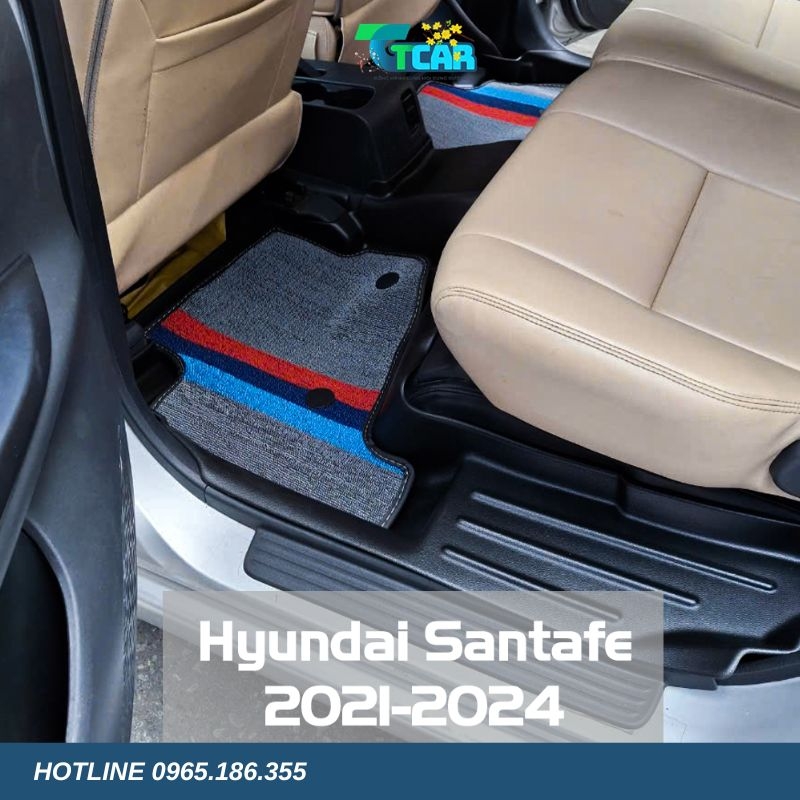Thảm lót sàn TPE 5D Hyundai Santafe (2021 - 2024)
