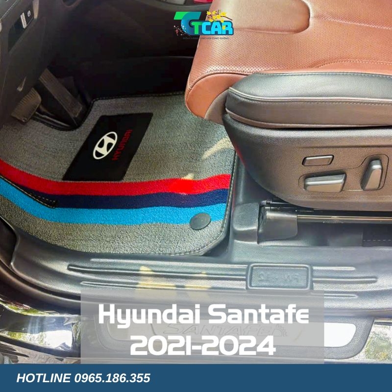 Thảm lót sàn TPE 5D Hyundai Santafe (2021 - 2024)