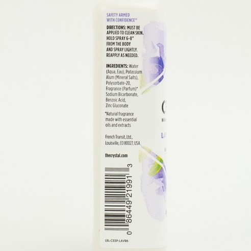 Xịt khử mùi Lavender & Trà trắng