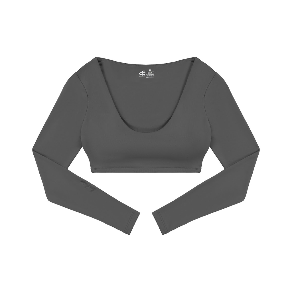 SEY V Neck Long Sleeve Crop