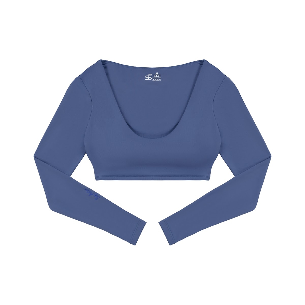 SEY V Neck Long Sleeve Crop
