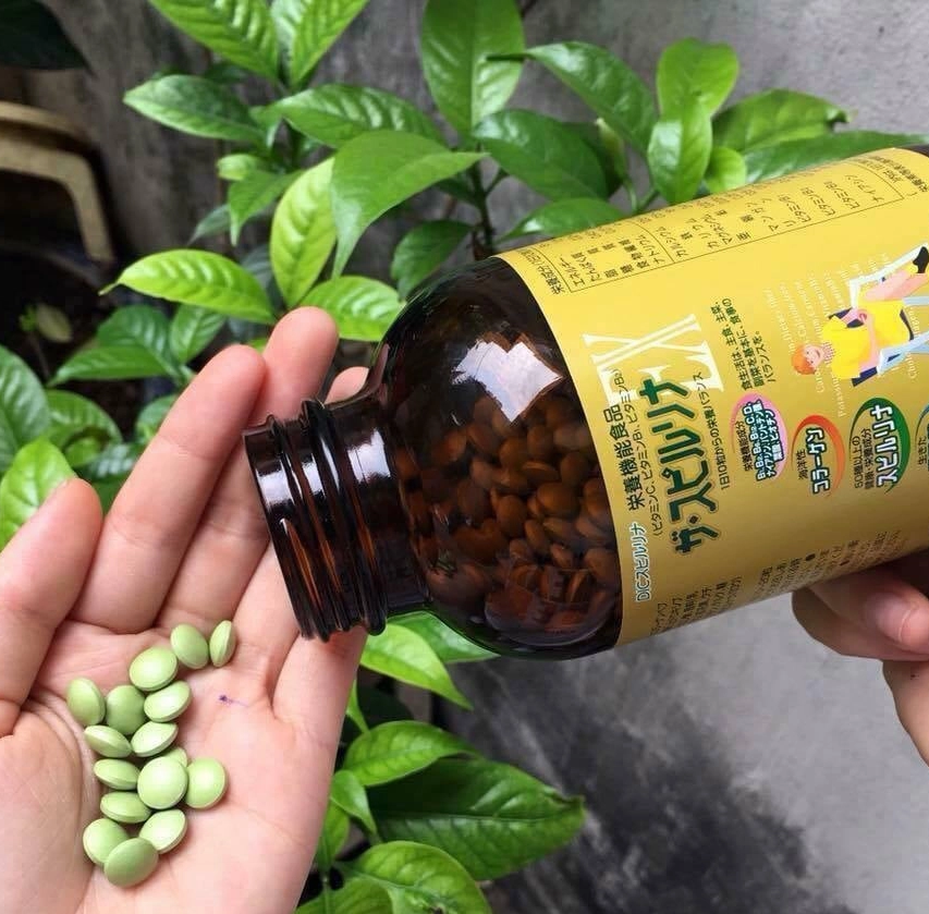 Viên uống tảo vàng Spirulina EX cao cấp set 2 lọ x 2000 viên