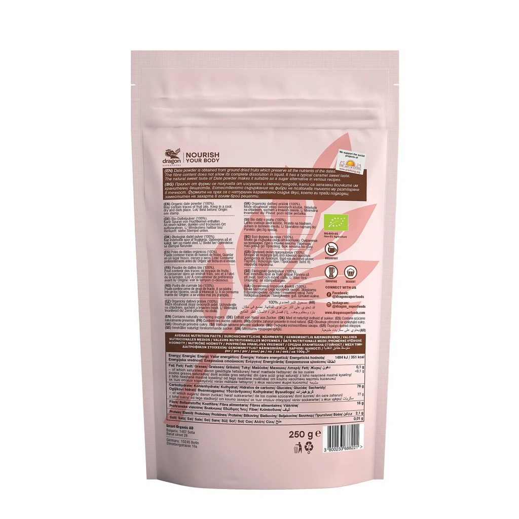 Bột chà là hữu cơ 250Gr Dragon Superfoods