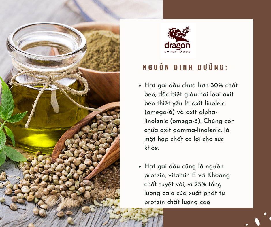 Hạt gai dầu hữu cơ Dragon Superfoods 200gr