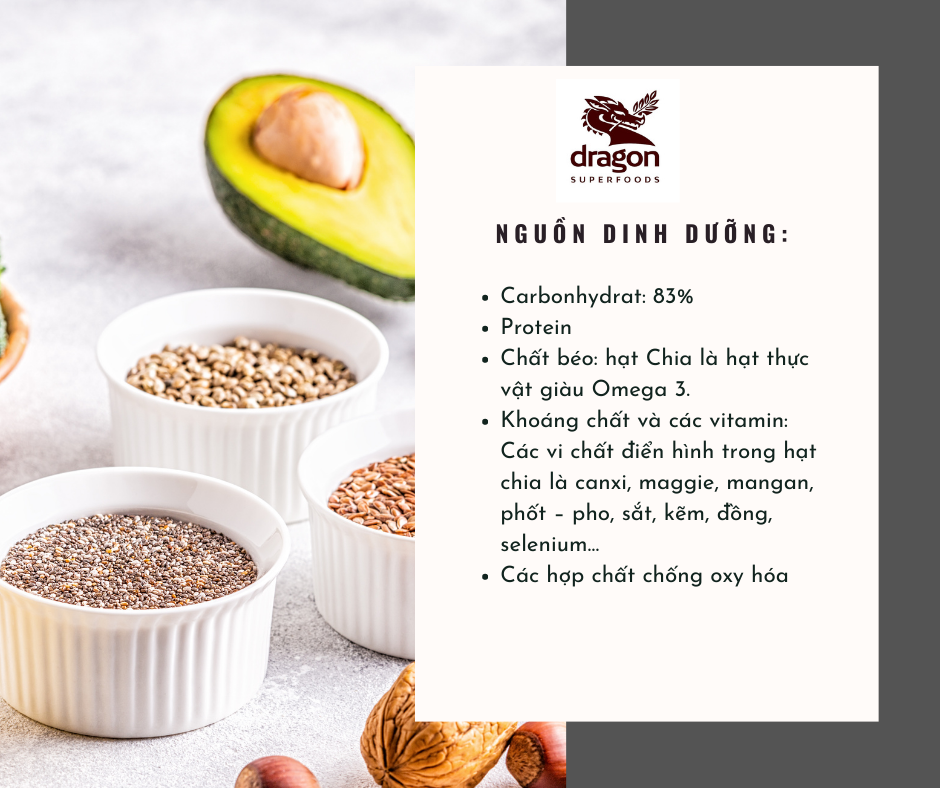 Hạt chia hữu cơ 200Gr/500Gr Dragon Superfoods