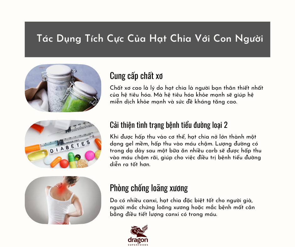 Hạt chia hữu cơ 200Gr/500Gr Dragon Superfoods