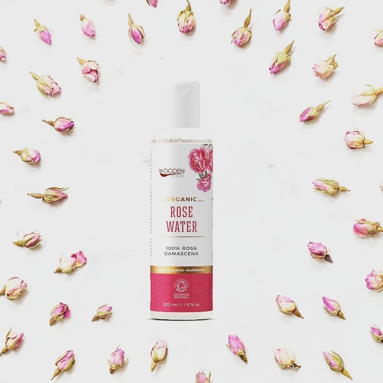 Nước hoa hồng Damascena hữu cơ Wooden Spoon 200ml