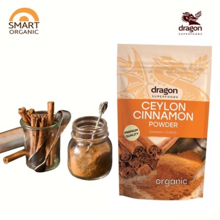 Bột quế Ceylon hữu cơ 150gr Dragon Superfoods