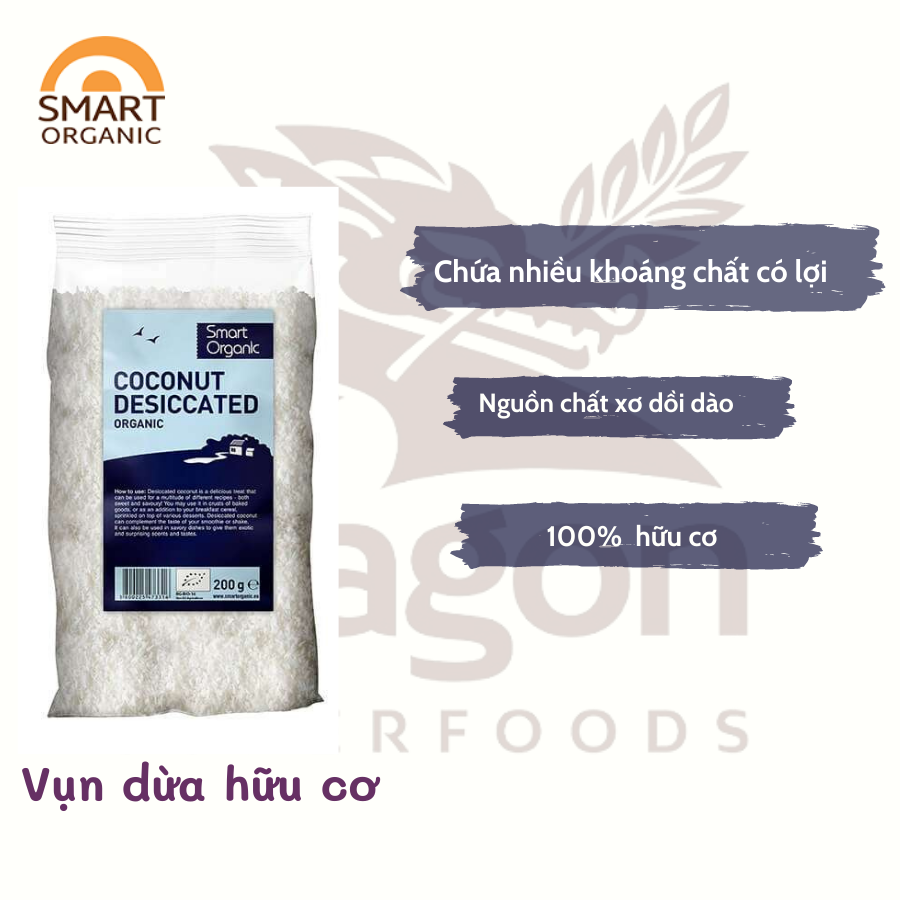 Vụn dừa hữu cơ 200Gr Smart Organic