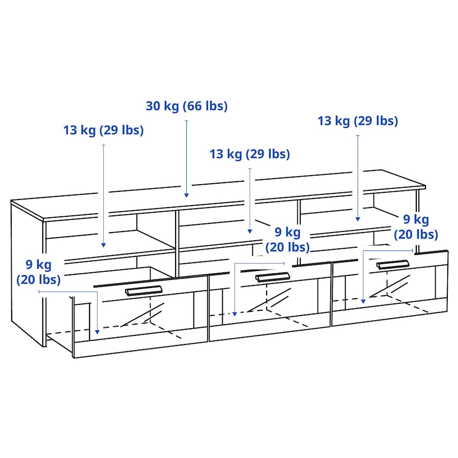 BRIMNES TV unit, black