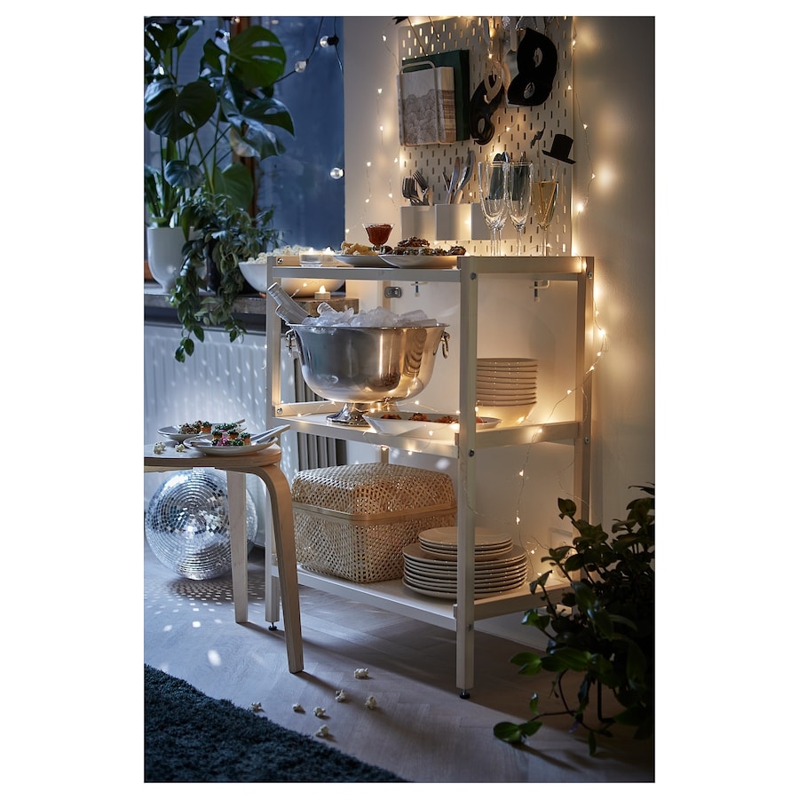 EKENABBEN Open shelf unit, aspen/white