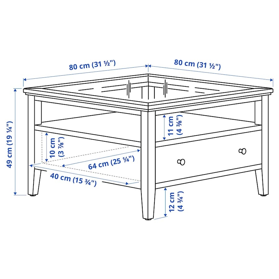 IDANÄS Coffee table, dark brown stained
