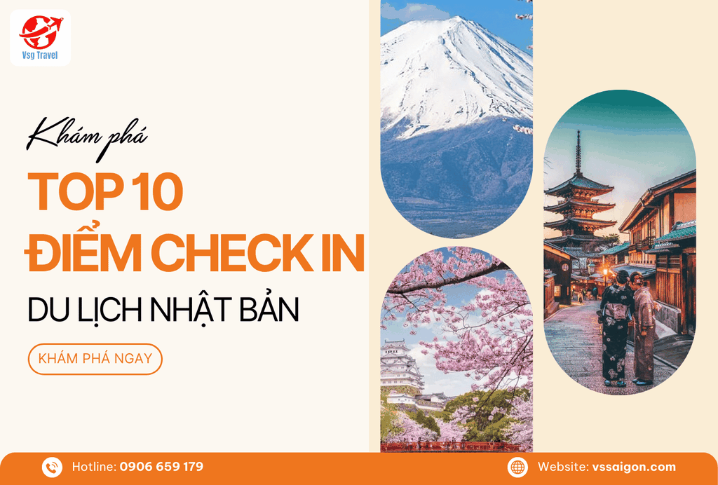 top 10 địa điểm check in du lịch Nhật Bản - VSG travel