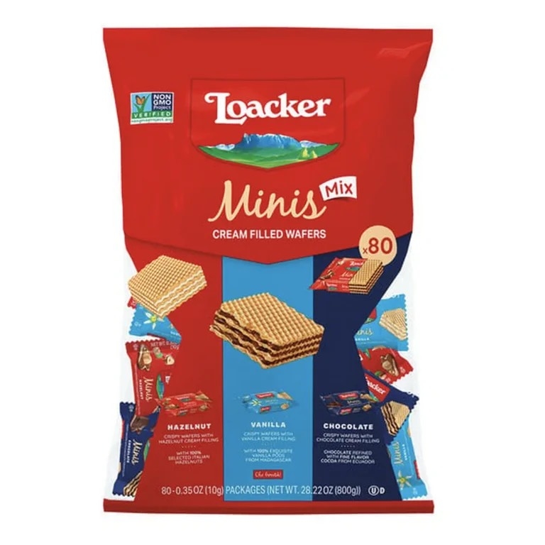 Bánh Xốp Loacker Minis Mix 800g – Mix 3 Vị Hazelnut, Vanilla ...