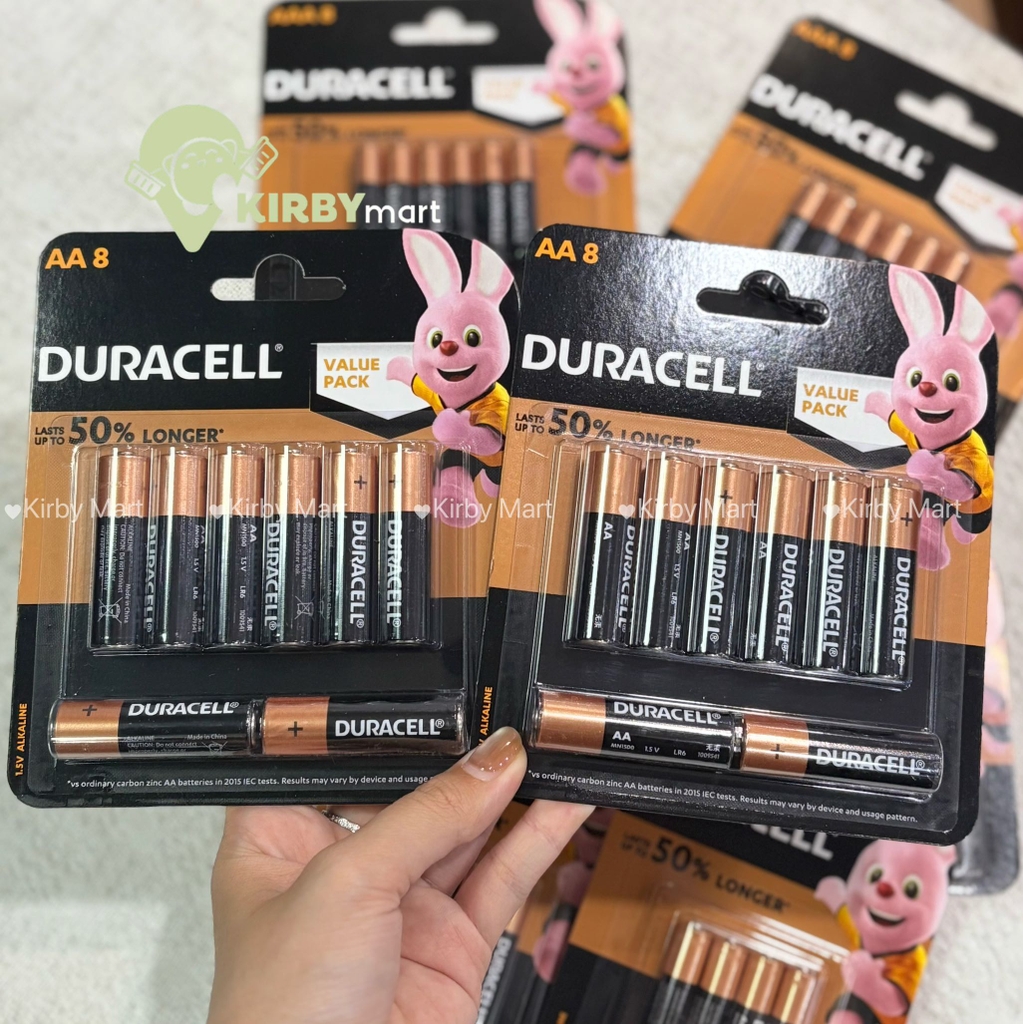 Pin AA Duracell Alkaline 1.5V Vỉ 8 Viên Chính Hãng Pin Tiểu AA | Kirby Mart