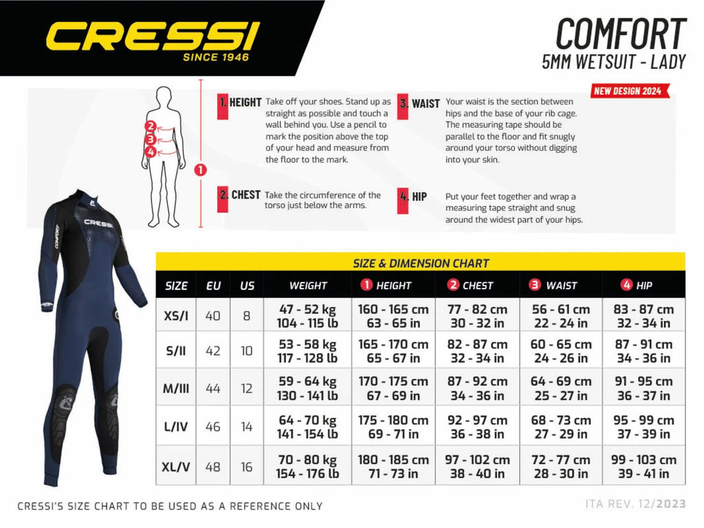 Bộ Đồ Lặn Nữ Tay Dài Comfort 5 mm