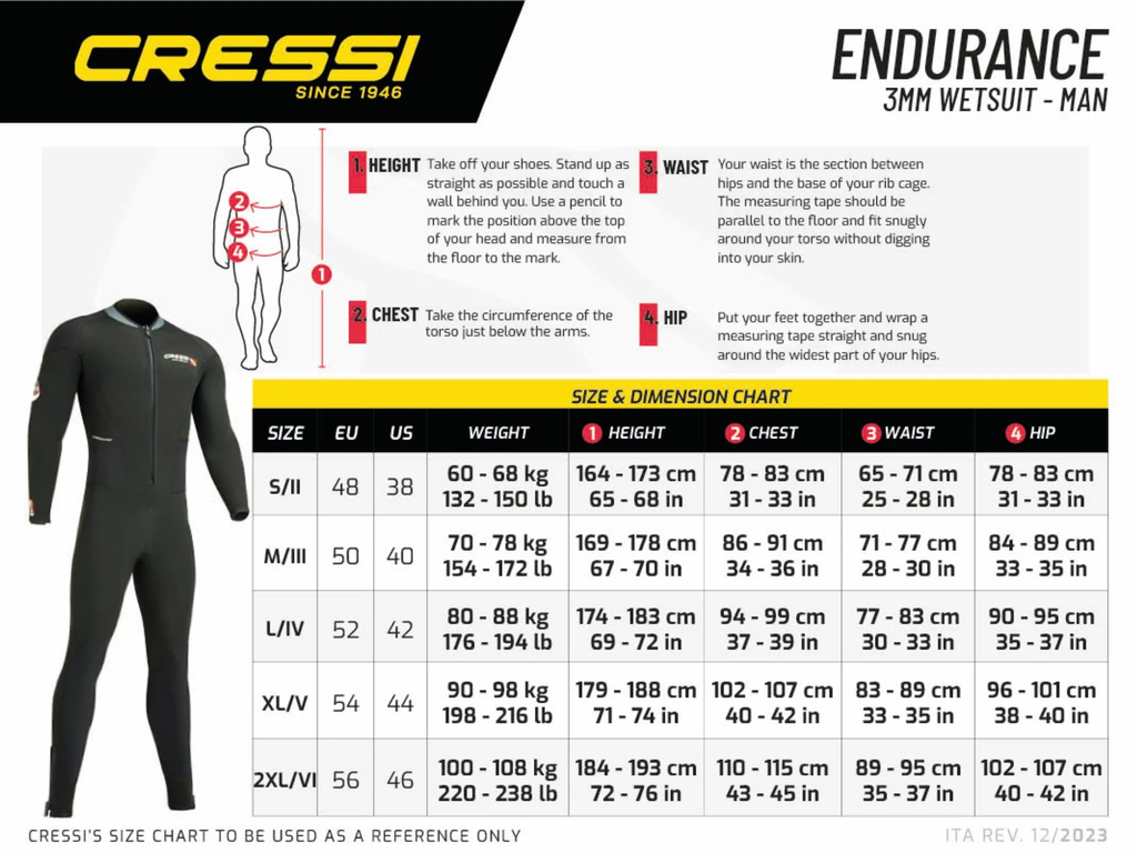 Bộ Đồ Lặn Nam Tay Dài Endurance