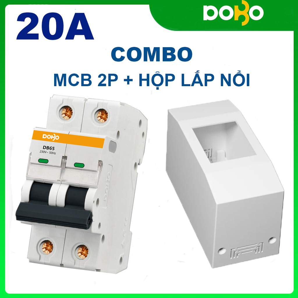 Cầu Dao Tự Động MCB DOBO KOREA 2P 6kA  Loại Tốt CHỐNG CHẬP - CHỐNG QUÁ TẢI SIÊU NHẠY ( Aptomat chống chập)