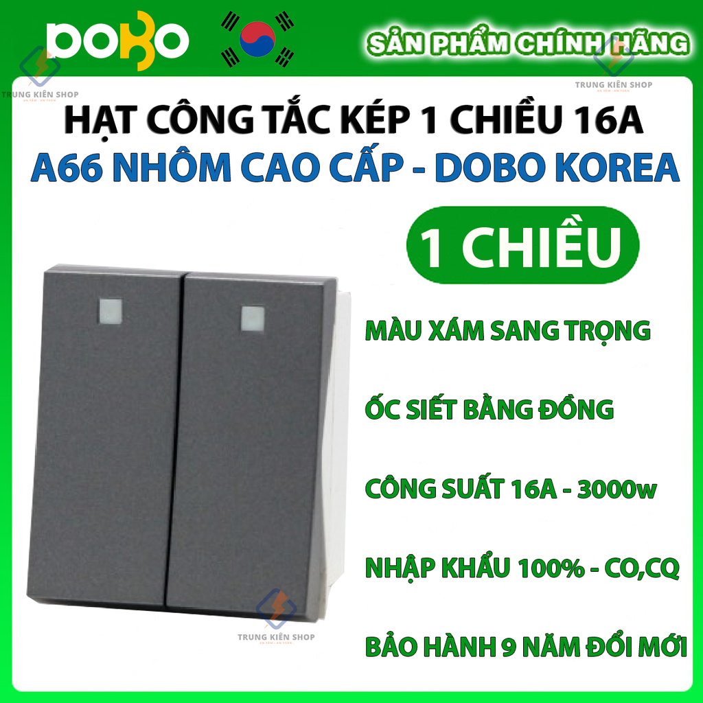 [Hạt rời] Ổ cắm âm tường, công tắc điện cao cấp  Dòng A66 DoBo Hàn Quốc nhập khẩu  - Bảo hành 9 năm - NPP Trung Kiên