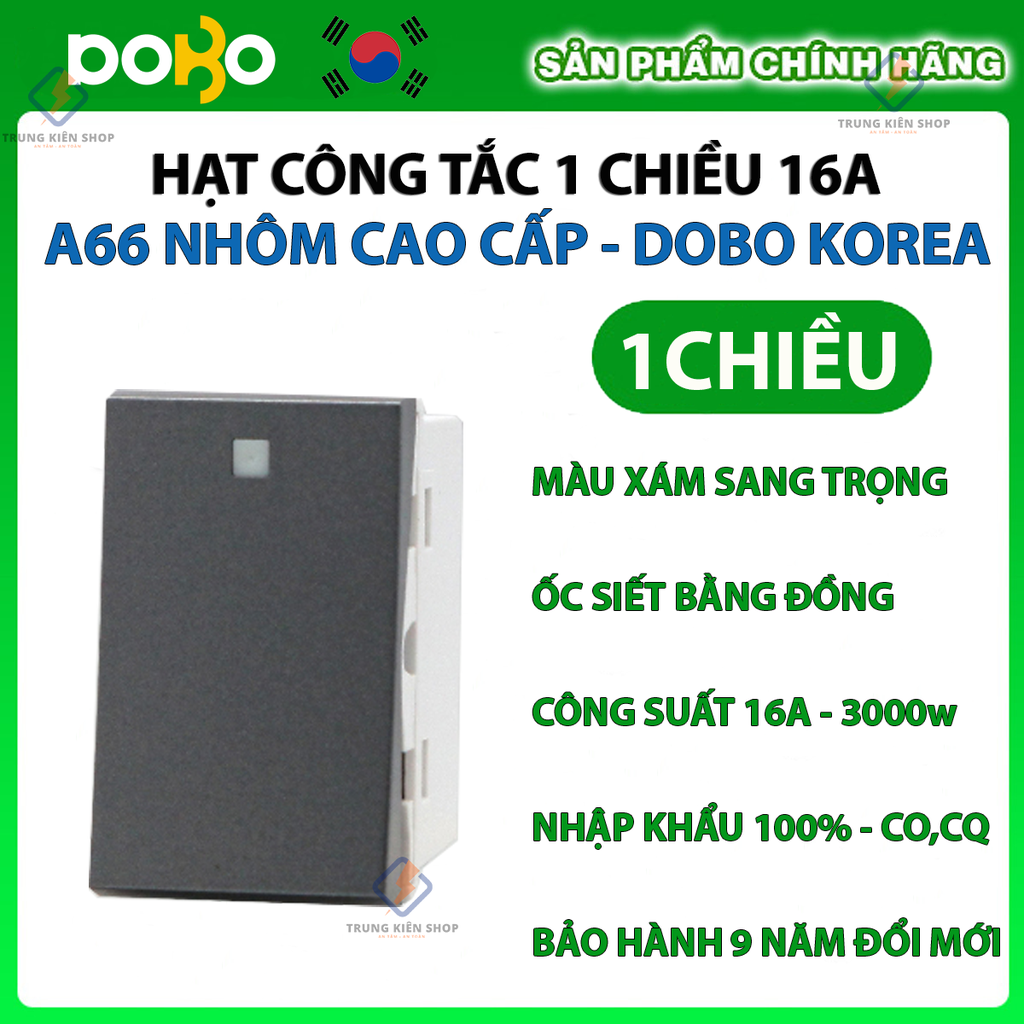 [Hạt rời] Ổ cắm âm tường, công tắc điện cao cấp  Dòng A66 DoBo Hàn Quốc nhập khẩu  - Bảo hành 9 năm - NPP Trung Kiên