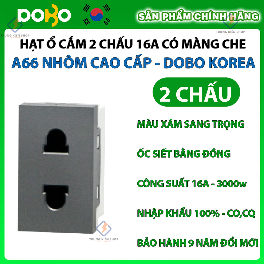 [Hạt rời] Ổ cắm âm tường, công tắc điện cao cấp  Dòng A66 DoBo Hàn Quốc nhập khẩu  - Bảo hành 9 năm - NPP Trung Kiên