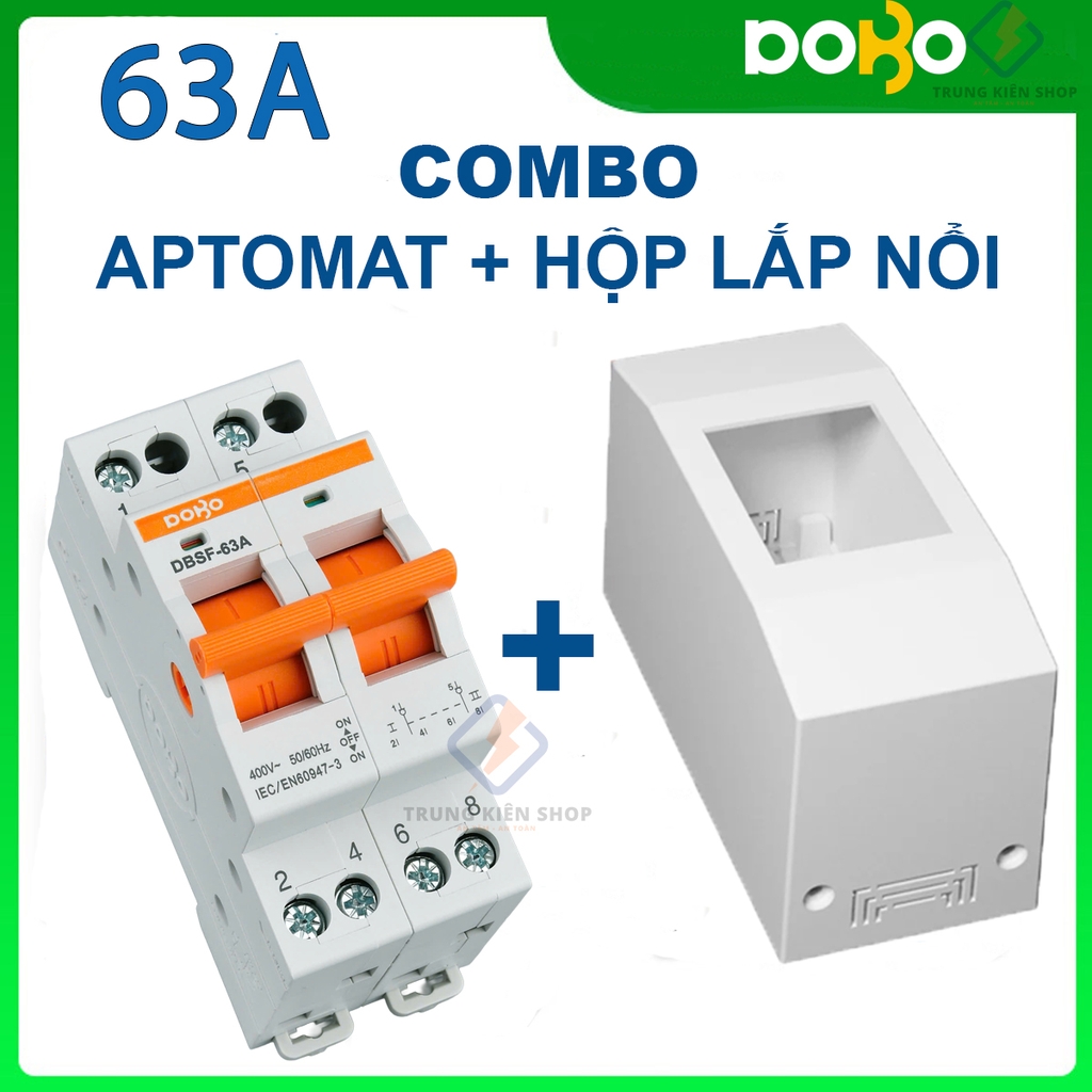 [HÀNG CHÍNH HÃNG] Cầu dao đảo chiều DoBo Hàn Quốc DBSF-63A - Aptomat đảo chiều DoBo - Thiết kế mới - Hàng Tốt - Có xuất VAT - BH 12 tháng