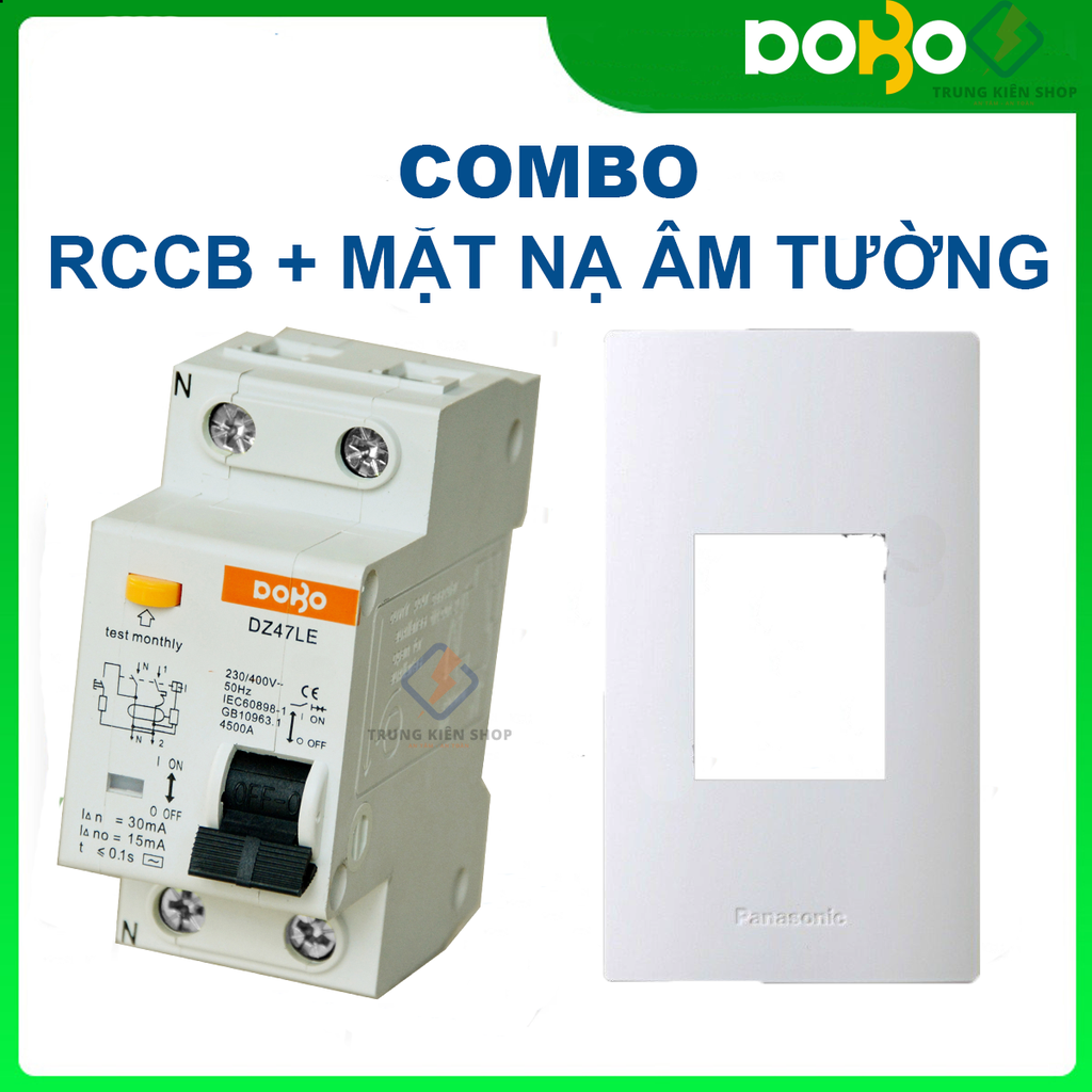 Cầu Dao Chống Giật RCCB 2P16-20-25-32-40-50-63A 30mA  DOBO KOREA đa năng - siêu nhạy - test giật trực tiếp